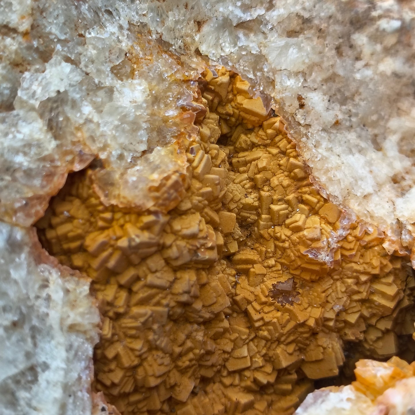 4.12 lb Kentucky Geode – Open Crystal Pocket with Orange Iron-Stained Druzy Quartz Center – Natural Creek Find – Large Display Specimen