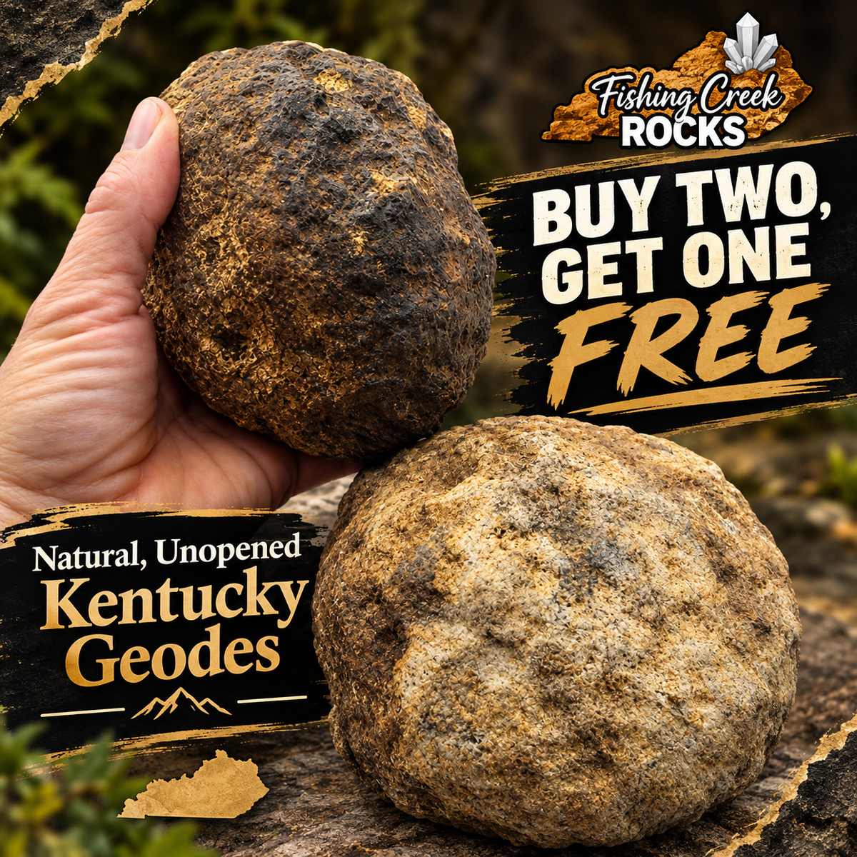 Medium Kentucky Geode — Buy 2 Get 1 FREE