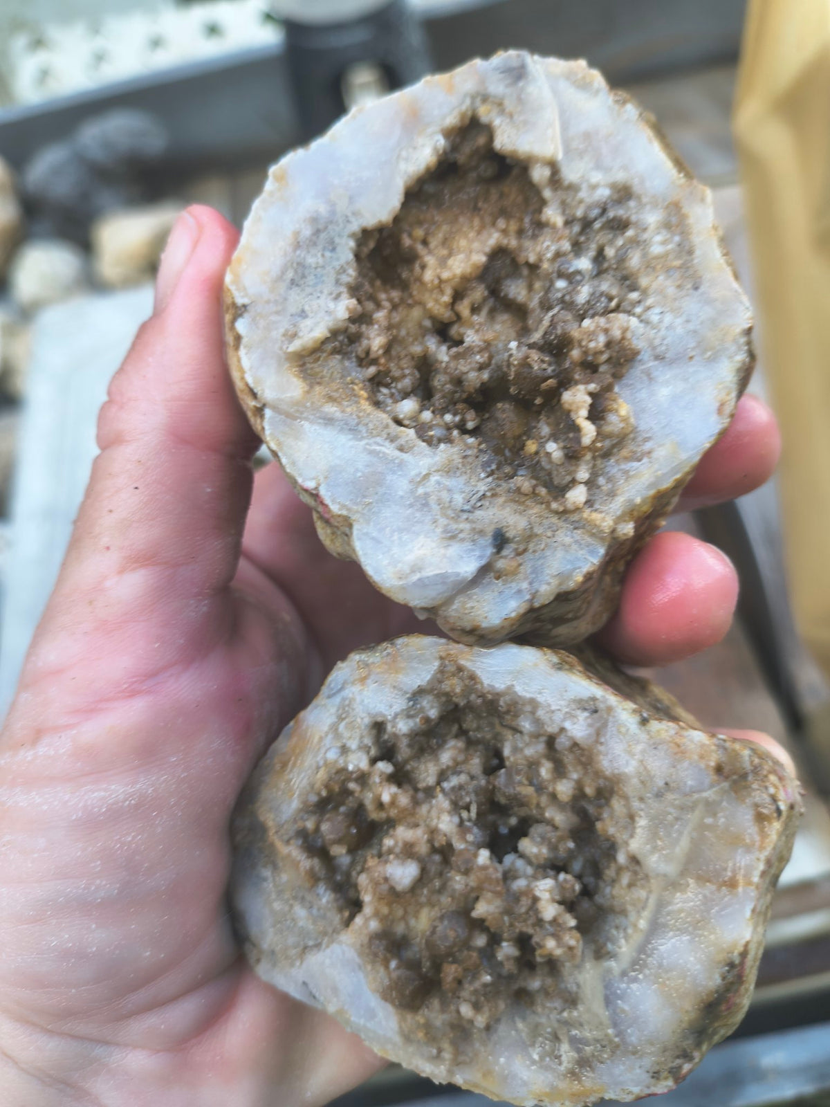 Fishing Creek Rocks – Clean Break Geodes – 10 lb Kentucky Geode Lot, TrueSplit Method