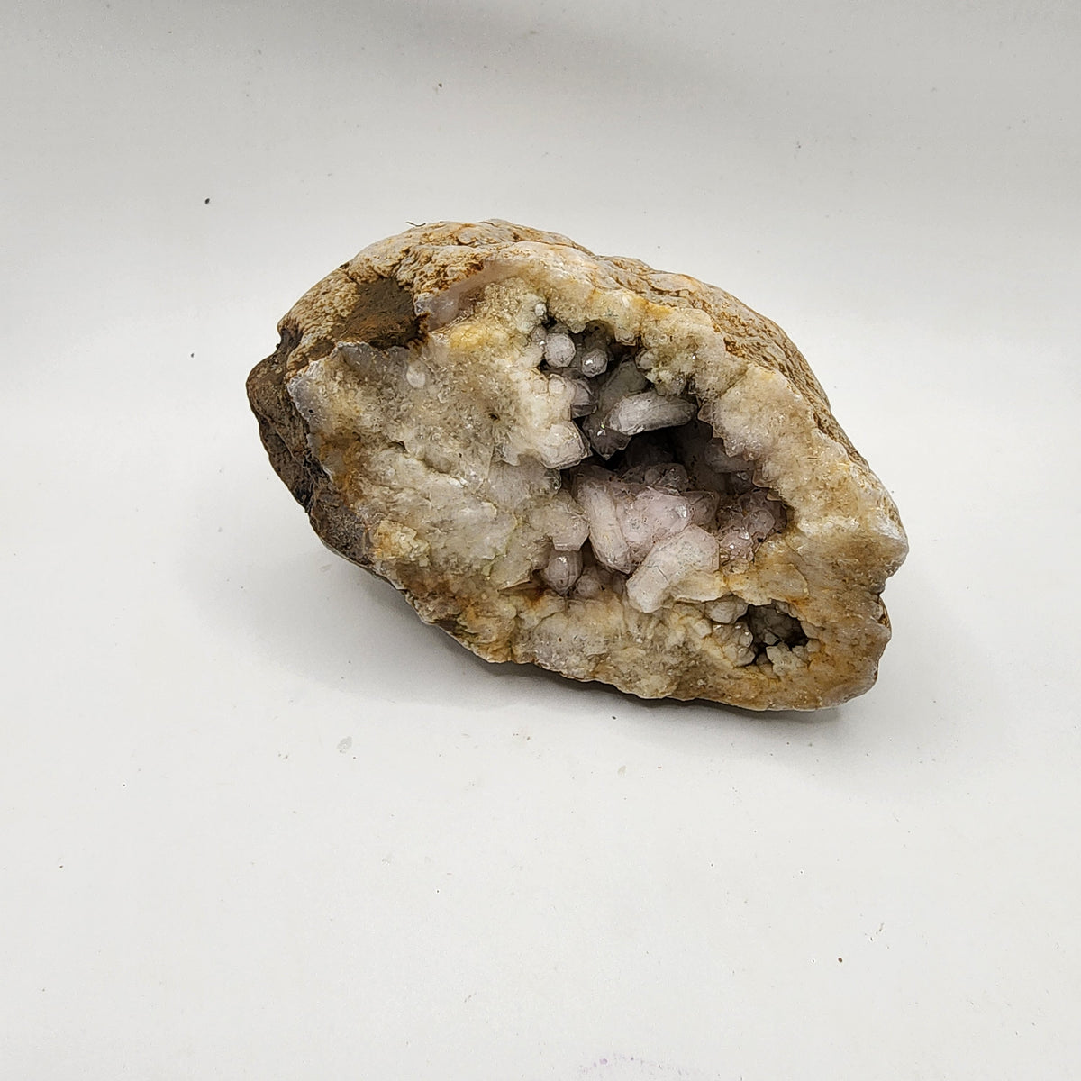 Natural Kentucky Quartz Geode Half - Smoky Crystal Points - Hand Collected