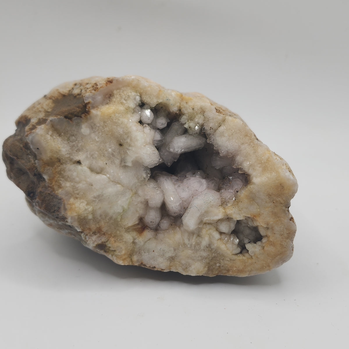 Natural Kentucky Quartz Geode Half - Smoky Crystal Points - Hand Collected