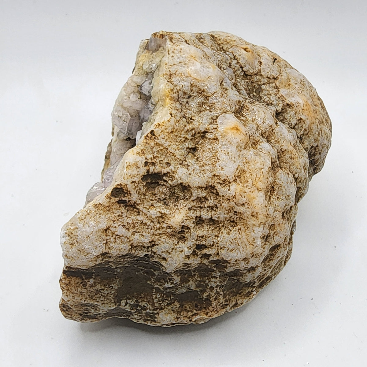 Natural Kentucky Quartz Geode Half - Smoky Crystal Points - Hand Collected