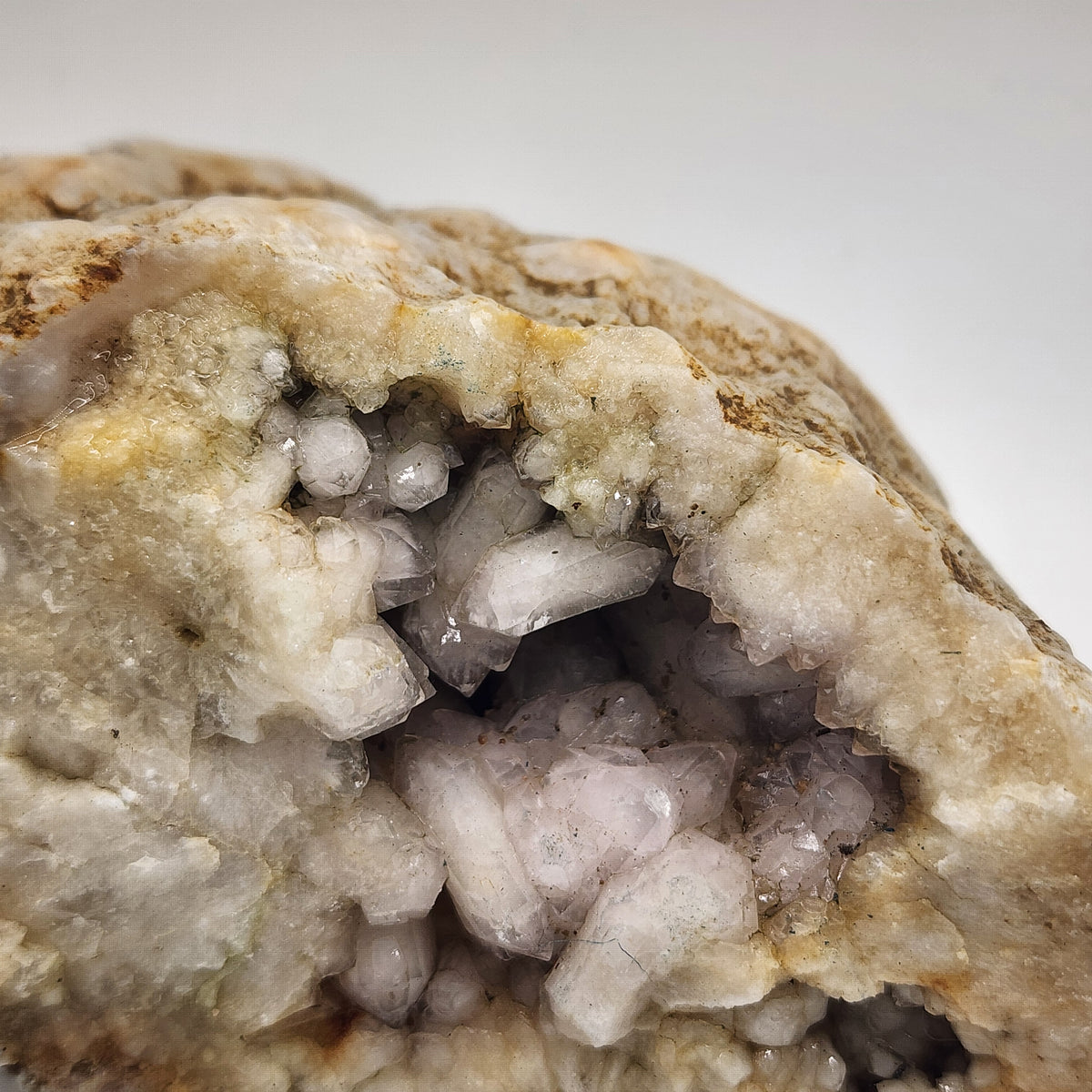 Natural Kentucky Quartz Geode Half - Smoky Crystal Points - Hand Collected