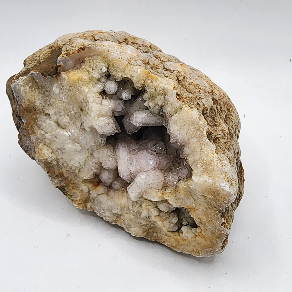 Natural Kentucky Quartz Geode Half - Smoky Crystal Points - Hand Collected