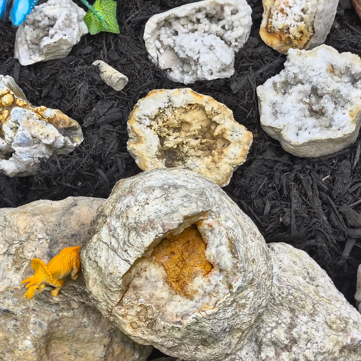 4.12 lb Kentucky Geode – Open Crystal Pocket with Orange Iron-Stained Druzy Quartz Center – Natural Creek Find – Large Display Specimen