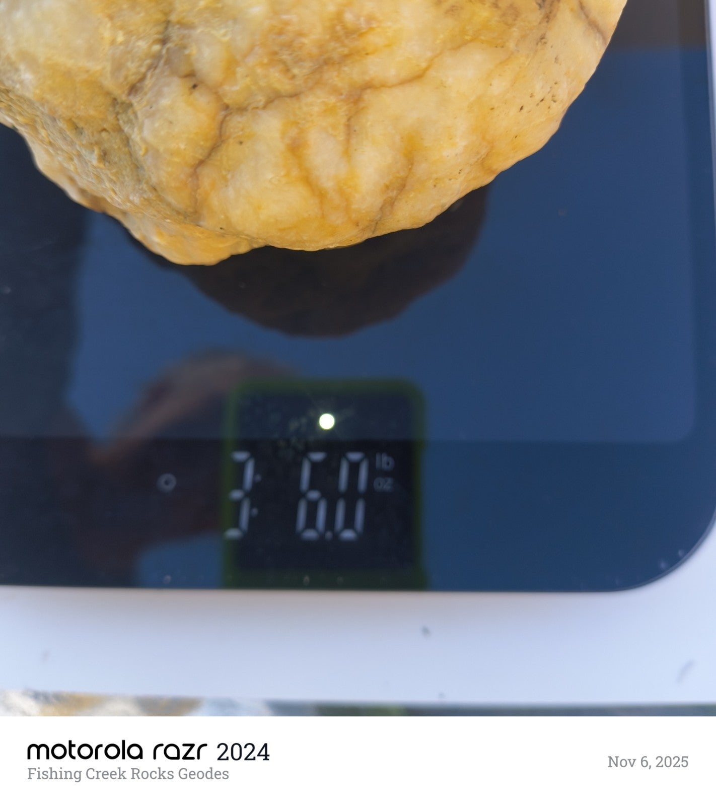 Exact 3.6 lb Unopened Quartz Geode, Natural Kentucky Geode, Display Specimen – Fishing Creek, KY