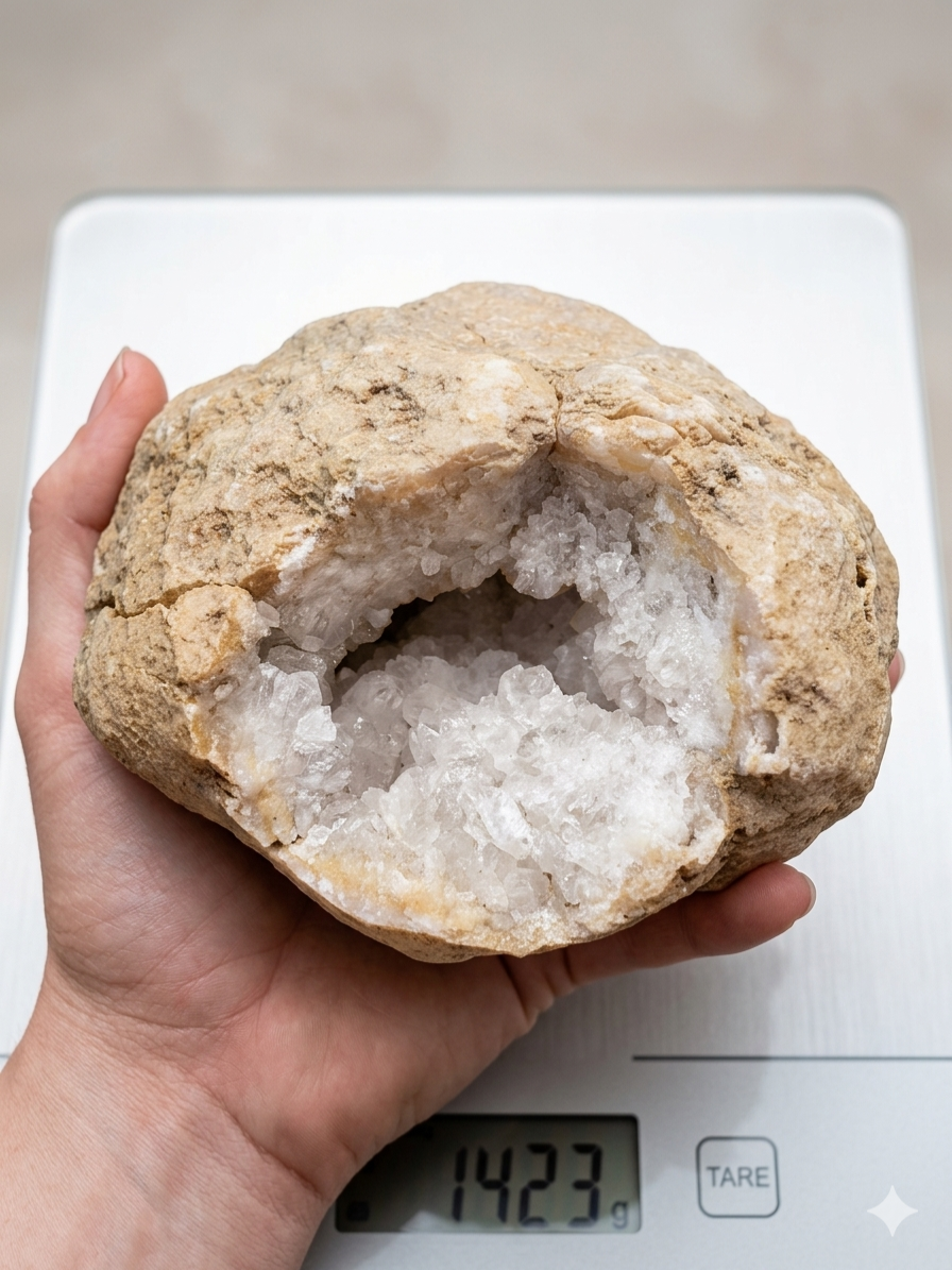 Kentucky Open Geode, Quartz Crystal, Exact Specimen, Natural, 2.99 lb – Fishing Creek, KY
