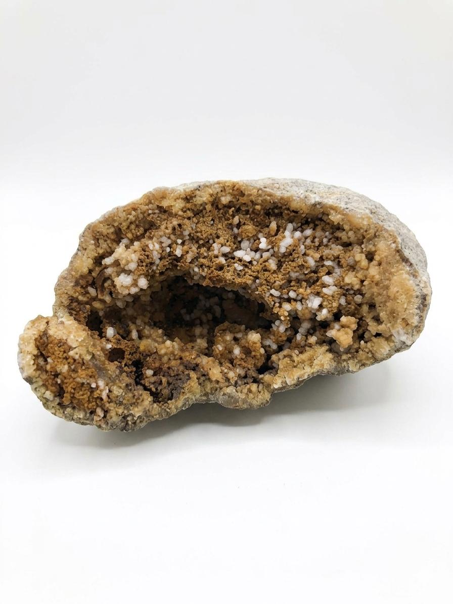Kentucky Open Geode, Quartz Crystal, Exact Specimen, 3.46 lb, Iron Stained – Fishing Creek, KY