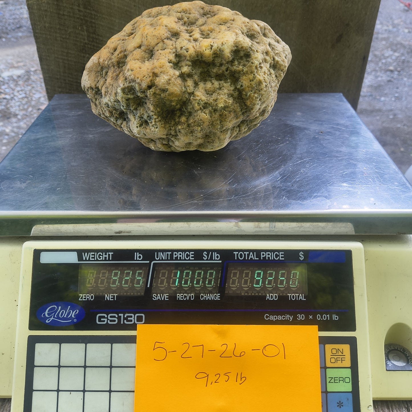 9.25 lb Unopened Large Geode Nodule, Natural Kentucky Crystal Quartz, Uncut – Fishing Creek, KY