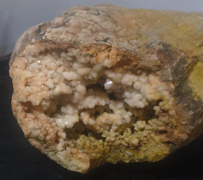 3lb 8oz Natural Kentucky Geode, Crystal Lined Open Pocket Display Specimen, Calcite – Fishing Creek, KY