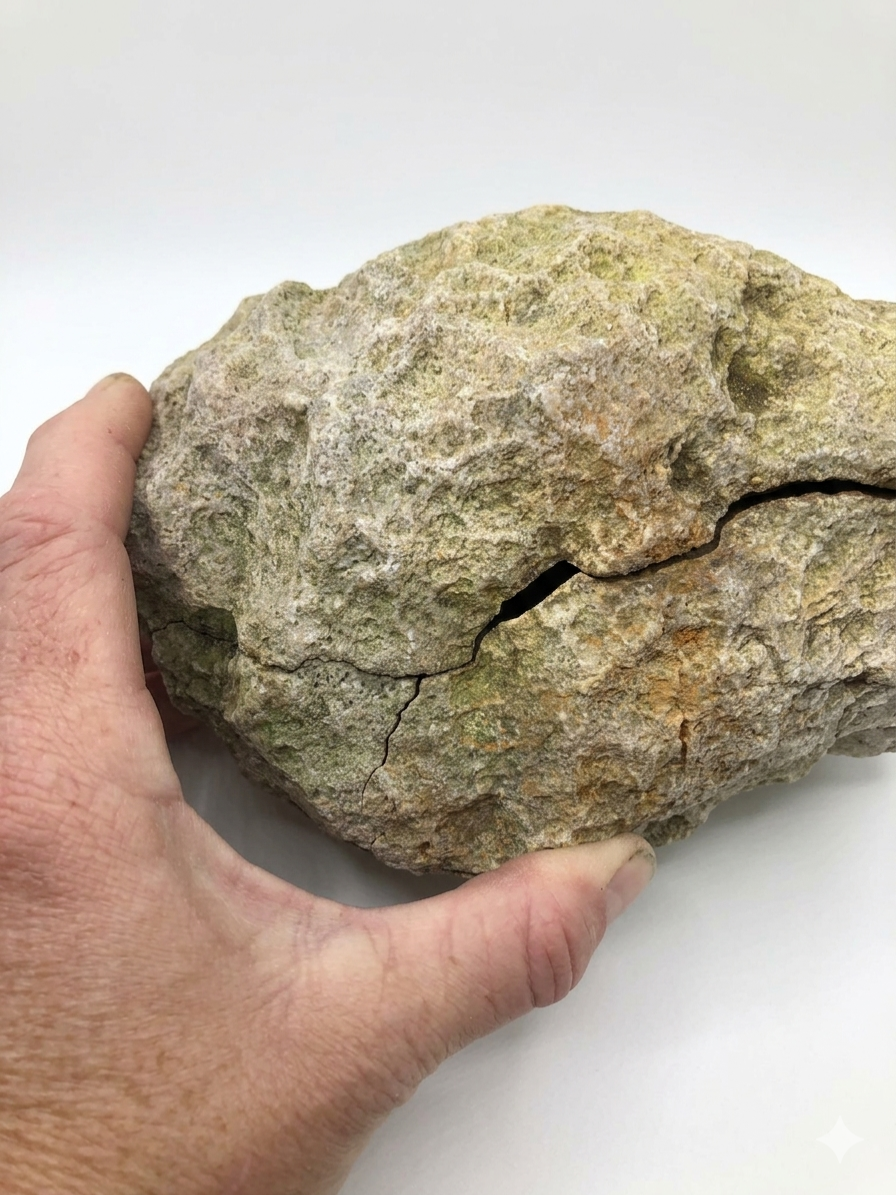Kentucky Open Geode, Quartz Crystal, Exact Specimen, 3.46 lb, Iron Stained – Fishing Creek, KY