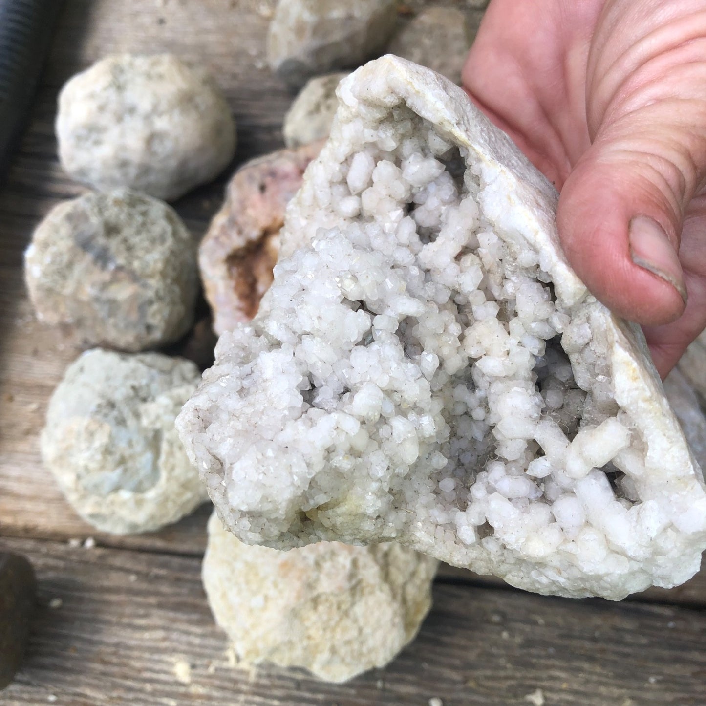 Kentucky Geode Kit for Kids, 1.5-10 lb Lot, Unopened, Break Your Own Quartz Crystals – Hand-Collected at Fishing Creek, KY