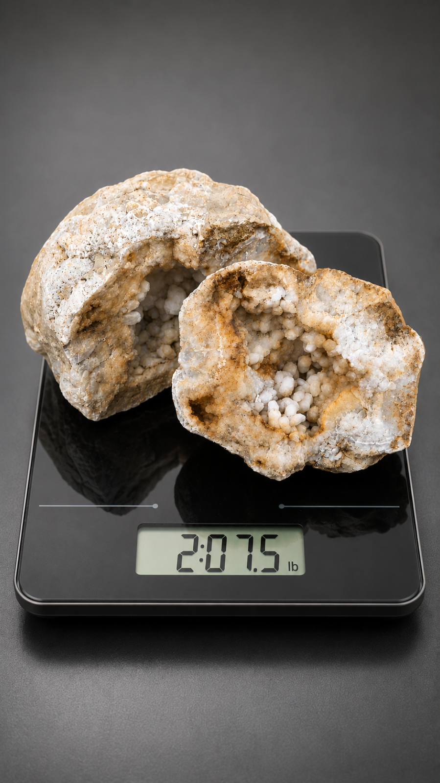2.07 lb Natural Kentucky Crystal Lined, Open Botryoidal Calcite Display – Fishing Creek, KY